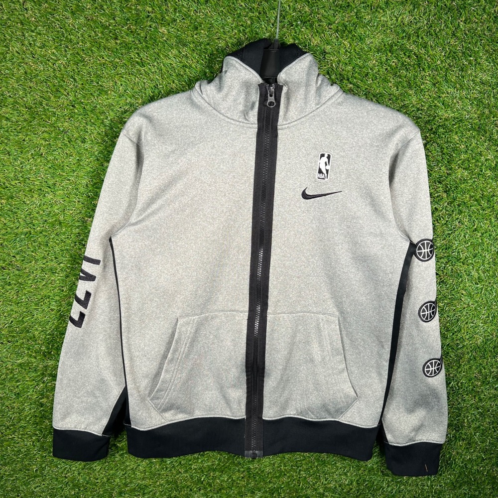 Nike‎ Dri-FIT Utah Jazz Full Zip Hoodie Kids Youth Medium Grey NBA Basketball